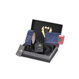 Polo Air Erkek Cüzdan, Kartlık, Kemer ve Parfüm 4'lü Set, Lacivert