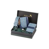 Polo Air Erkek Cüzdan, Kemer, Kartlık, Anahtarlık Set, Lacivert, Hediyelik Kutusunda