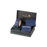 Polo Air Erkek Cüzdan, Kemer, Kredi Kartlık Set, Lacivert, Hediyelik Kutusunda