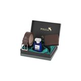 Polo Air Erkek Cüzdan, Kemer ve Parfüm Seti, Kahverengi