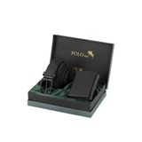 Polo Air Erkek Cüzdanı, Esnek Kemer Kombin Set, Siyah
