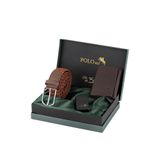 Polo Air Erkek Cüzdanı, Esnek Kemer, Mıknatıslı, Çakmak, Kombin Set, Kahverengi