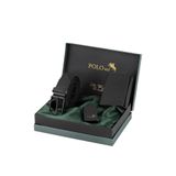 Polo Air Erkek Cüzdanı, Esnek Kemer, Mıknatıslı, Çakmak, Kombin Set, Siyah