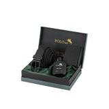 Polo Air Erkek Cüzdanı, Esnek Kemer, Mıknatıslı, Parfümlü Kombin Set, Siyah
