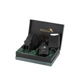 Polo Air Erkek Cüzdanı, Mıknatıslı Otomatik Mekanizmalı, Örgü Esnek Kemer, Parfüm Kombin, Siyah