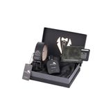 Polo Air Erkek Damat Bohçası 4'lü Set, Cüzdan, Kartlık, Kemer, Parfüm, Siyah