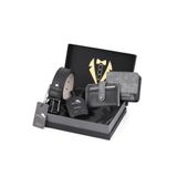 Polo Air Erkek Damat Çeyiz 4'lü Set, Cüzdan, Kartlık, Kemer, Parfüm, Gri