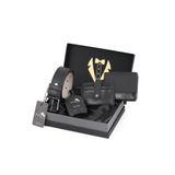 Polo Air Erkek Damat Çeyiz 4'lü Set, Kemer, Cüzdan, Kartlık, Parfüm, Siyah