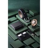 Polo Air Erkek Kol Saati Kemer Cüzdan Kartlık Anahtarlık Kombin Set Siyah Renk Pl-0789E6