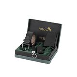 Polo Air Erkek Mıknatıslı Cüzdan, Kemer, Çakmak, Anahtarlık Kombin Seti, Siyah