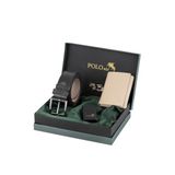 Polo Air Erkek Mıknatıslı Cüzdan, Kemer, Çakmak Kombin Seti, Siyah Vizon