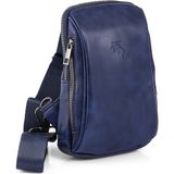 Polo Air Erkek Omuz Çantası Çapraz Göğüs ve Sırt Çantası Body Bag Vegan Deri Etn-72 - 003-Lacivert