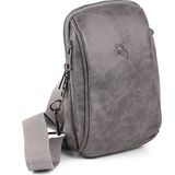 Polo Air Erkek Omuz Çantası Çapraz Göğüs ve Sırt Çantası Body Bag Vegan Deri Etn-72 - 02 - Gri