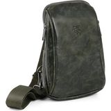 Polo Air Erkek Omuz Çantası Çapraz Göğüs ve Sırt Çantası Body Bag Vegan Deri Etn-72 - 02Y-Yeşil