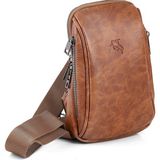 Polo Air Erkek Omuz Çantası Çapraz Göğüs ve Sırt Çantası Body Bag Vegan Deri Etn-72 - 88-Taba