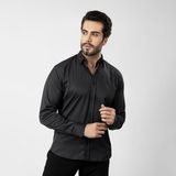 Polo Air Erkek Uzun Kol Gömlek Slimfit Likralı Kumaş PA-179 - 01-Siyah - 2XL