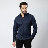 Polo Air Erkek Uzun Kol Gömlek Slimfit Likralı Kumaş PA-179 - 02L-Lacivert - XL