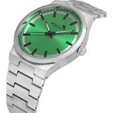 Polo Air Klasik Metal Kordon Erkek Kol Saati Gümüş Yeşil Renk PL-0915E3X - Gümüş - Yeşil