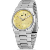 Polo Air Lüx Erkek Kol Saati Gümüş-Sarı PL-0860E4X - Altın - Gümüş
