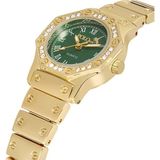 Polo Air Romen Rakamlı Vintage Kadın Kol Saati Gold Yeşil PL-1502B3X - Altın - Yeşil