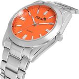 Polo Air Spor Şık Metal Erkek Kol Saati Gümüş Turuncu Renk PL-0970E5X - Gümüş - Turuncu