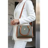 Polo Club Kadın Polo 4 Bölmeli Zincir Detaylı Uzun Çapraz Askılı & El Çantası - 24 x 19 cm - Haki