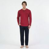 Polo Club Uzun Kol Erkek Pijama Takımı 881 bordo