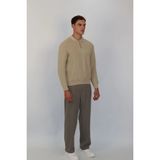Polo Düğmeli Yaka Örgü Regular Fit Erkek Triko Kazak | Ventov Bej - Xl - 002 - Bej