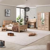 Polo Genç Odası - 3 Kapaklı Dolap, Karyola, Komodin, Çalışma Masası, Şifonyer, Kitaplık