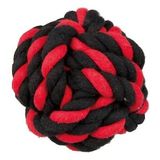 Polo İpli Oyuncak Top Kırmızı Siyah 7,5cm