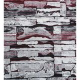 Polo Life 2Lİ Polo Life Savan 4m2 Pamuklu Lastiksiz Halı Örtüsü (170x245)-Taş Desen Bordo