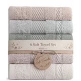 Polo Life 30X50 Renkli 6 Lı Bambu Beloved Mutfak Havlusu (Kutulu)-Asorti