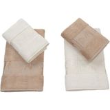 Polo Life 4 Parça Bamboo Hamam Seti, Banyo Havlu Takımı-Krem Sütlü Kahve - 90 x 150 cm - Krem - Kahverengi