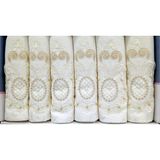 Polo Life Kutulu Nakışlı Kadife Pamuk 6lı Havlu Seti-V5 Krem - 50 x 90 cm