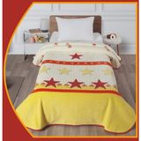 Polo Life Taraftar Yıldız Tek Kişilik Battaniye (160X220)-GS Sarı Kırmızı - 160 x 220 cm - Sarı - Kırmızı