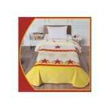 Polo Life Taraftar Yıldız Tek Kişilik Battaniye (160X220)-Gs Sarı Kırmızı