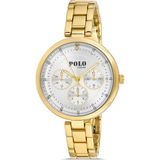 Polo Louis 1102 Kadın Kol Saati - Altın - Beyaz