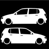Polo MK1 Basık kasa sticker kelebek cam yapıştırması