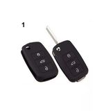 Polo Passat B5 Golf Jetta Mk6 Tiguan Eos Scirocco Silikon Araba Anahtari Kilifi Siyah (Logosuz)