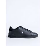 Polo Ralph Lauren Siyah Erkek Deri Günlük Ayakkabı HRT CRT II-SNEAKERS-LOW TOP LACE