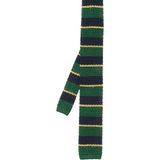 Polo Ralph Lauren Yeşil Şerit Jakarlı Ipek Kravat - Standart