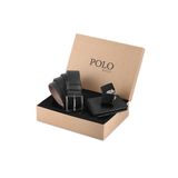 Polo Rucci Kutulu Erkek Çakmak Siyah Kemer Cüzdan Hediye Seti
