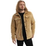 Polo State Erkek Oversize Çıt Çıt Kapamalı Cepli Peluş Kahverengi Ceket