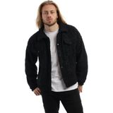 Polo State Erkek Oversize Çıt Çıt Kapamalı Cepli Peluş Siyah Ceket - XL