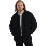Polo State Erkek Oversize Çıt Çıt Kapamalı Cepli Siyah Peluş Ceket - 2XL