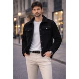 Polo State Erkek Peluş Yumuşak Dokulu Sherpa Ceket Siyah - 2XL