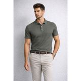 Polo State Erkek Regular Fit Waffle Dokulu Polo Yaka Kısa Kollu Haki Tişört