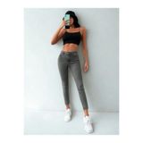 Polo State Kadın Skinny Fit Yüksek Bel Jeans Gri