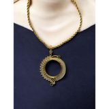 Polo Steel Medusa Tam Altın Çerçeveli Kolye (Altın Kaplama)