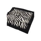 Polo Well Polowell Twill Eşarp - Zebra Desenli - Siyah Beyaz
